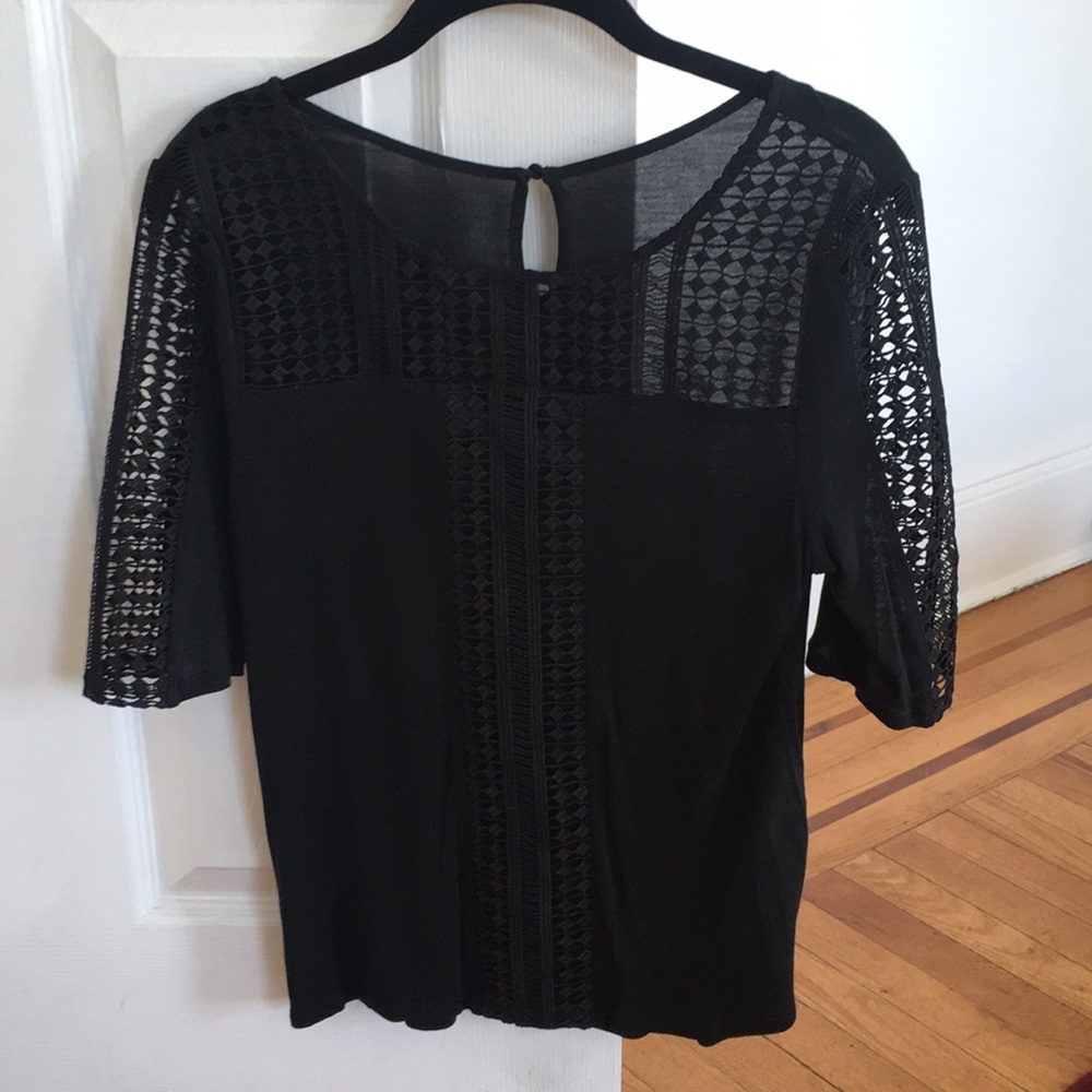 Cut out front and arms black tunic